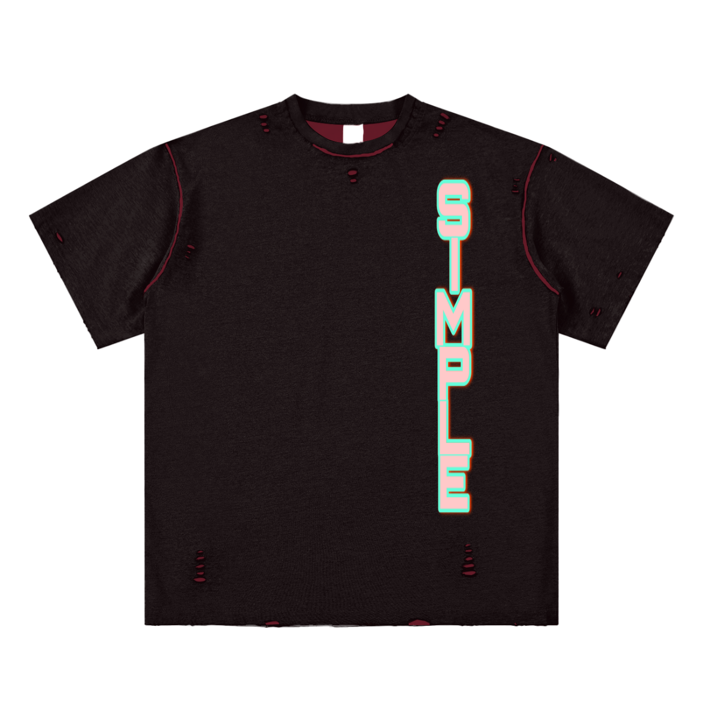 SIMPLE Frayed Reversible T