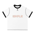 SIMPLE Contrast-Stitched Cotton T