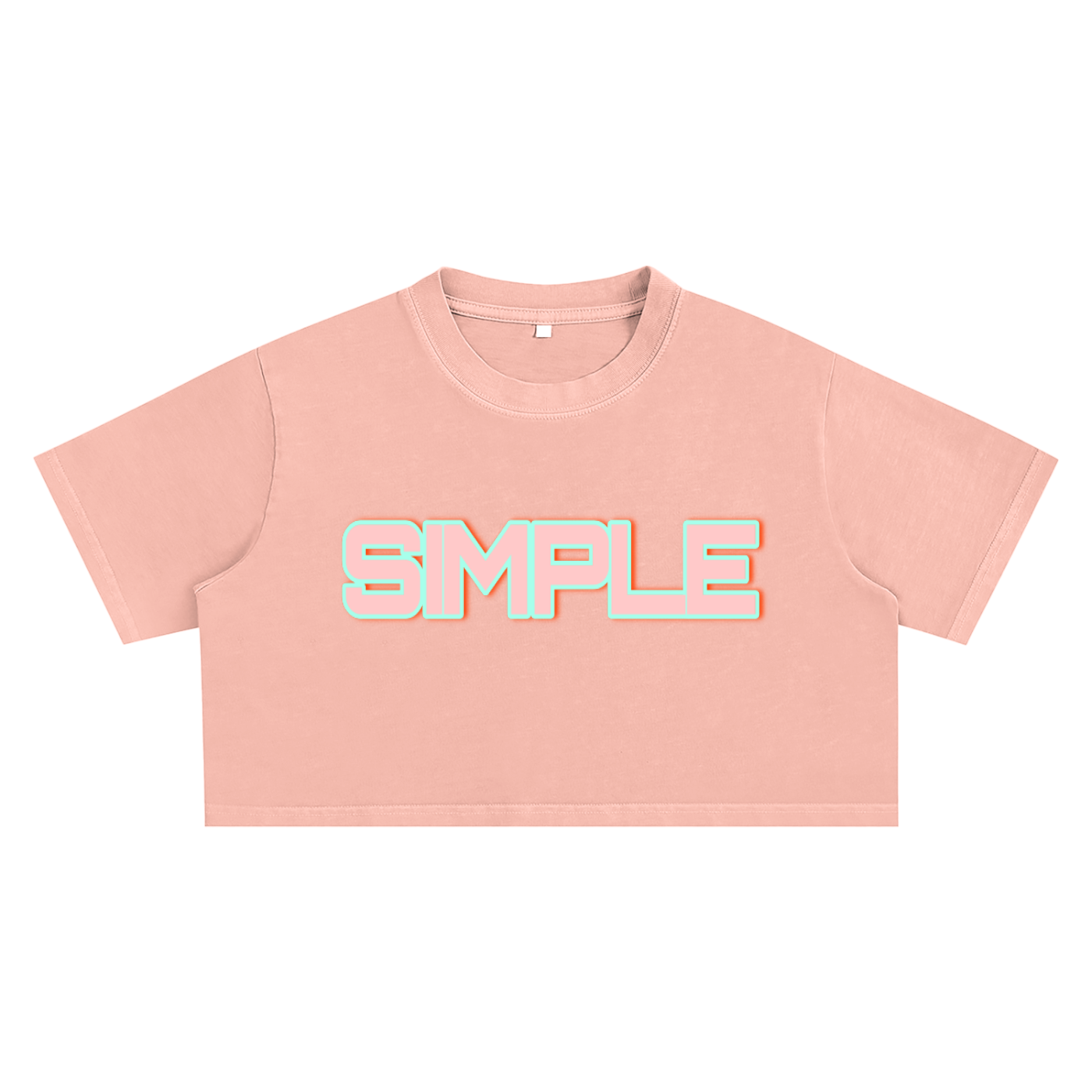 SIMPLE Snow Washed Crop T