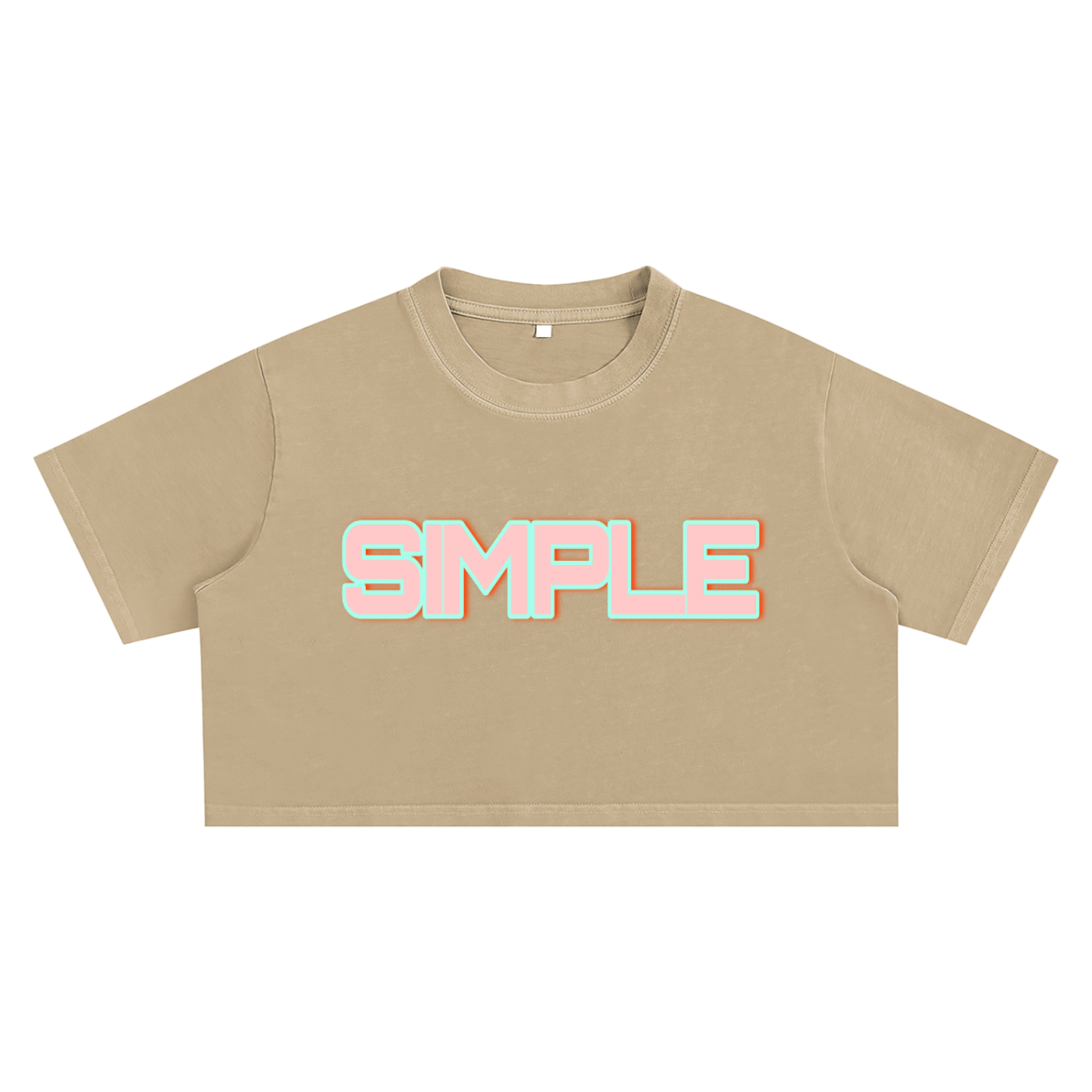 SIMPLE Snow Washed Crop T