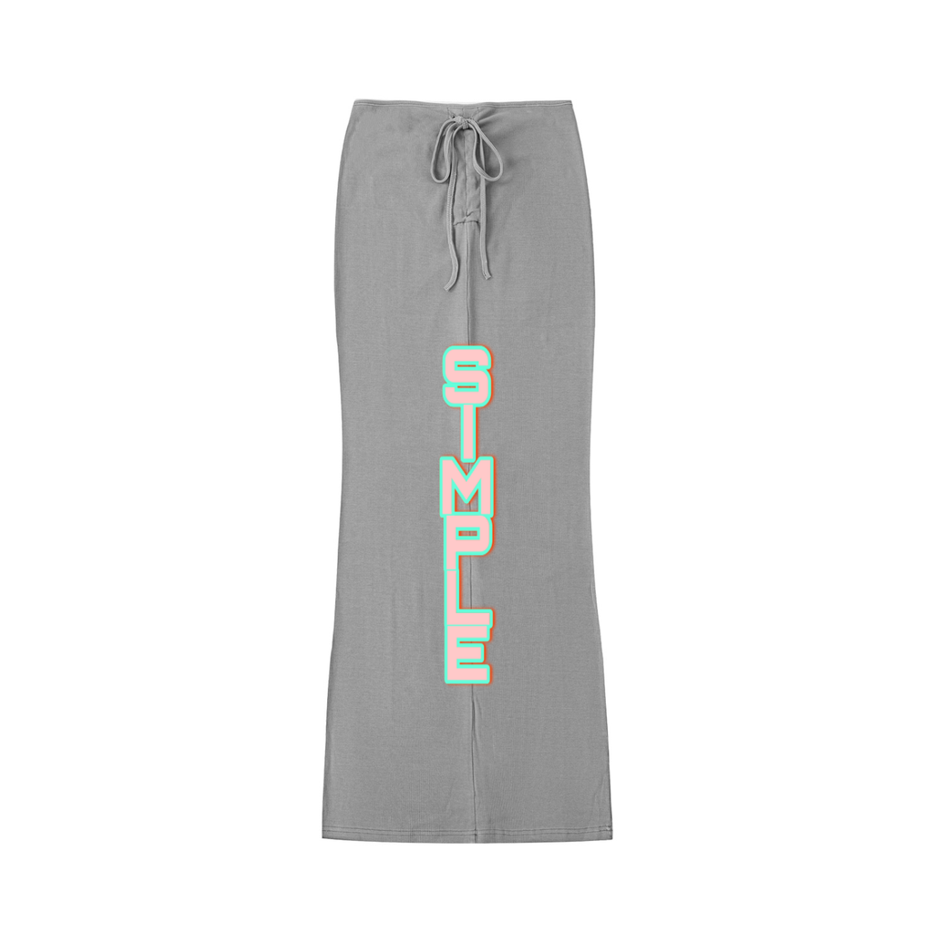 SIMPLE Dyed Drawstring Skirt
