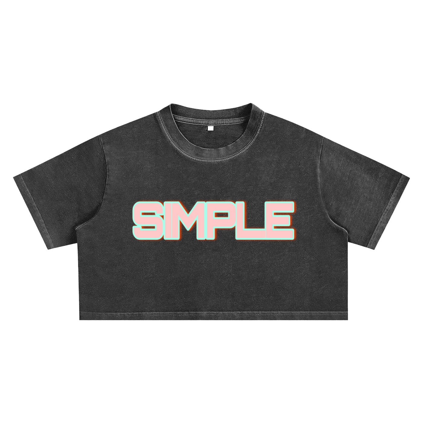 SIMPLE Snow Washed Crop T